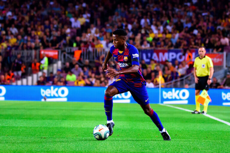 Top Young Footballers in The World Ansu Fati Playing For Barcelona